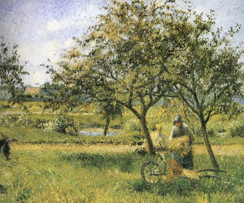Camille Pissarro Wheelbarrow Norge oil painting art